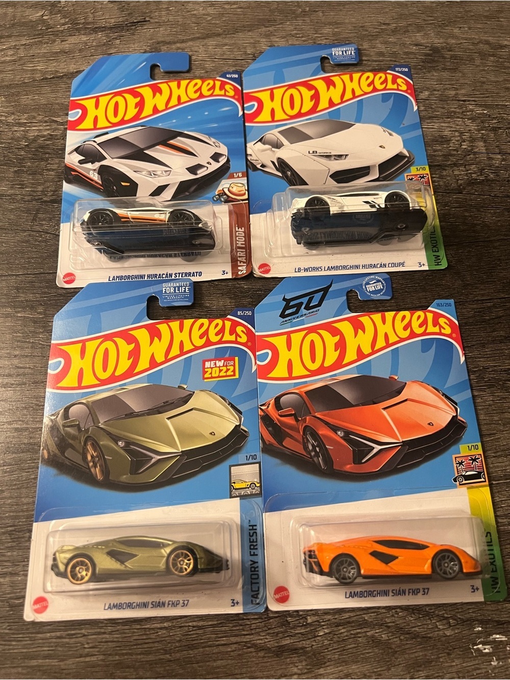 Hot Wheels Lamborghini Bundle – 4 Car Lot – New on Card